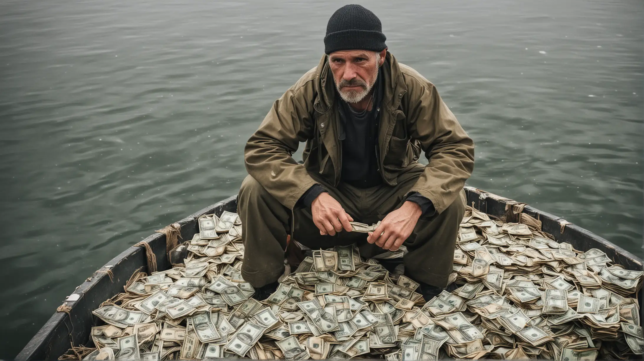 A poor fisherman and a lot of money