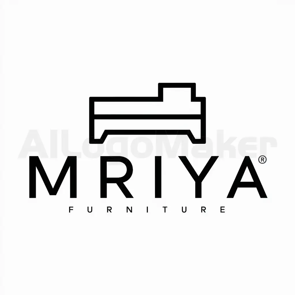 a logo design,with the text "MRIYA", main symbol:mebel,Moderate,be used in furniture industry,clear background