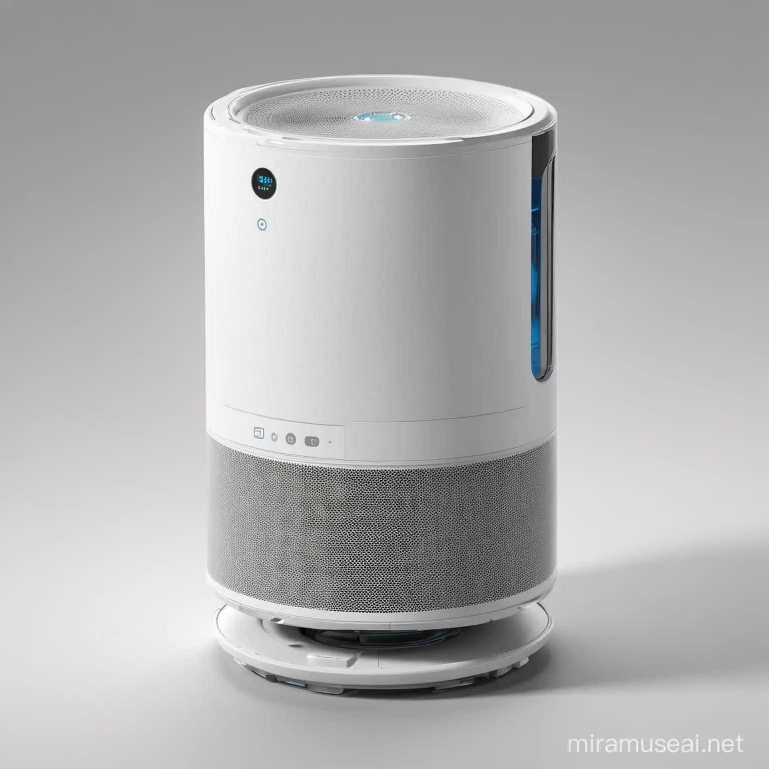 Futuristic Robot Air Purifier with MultiMesh Structure