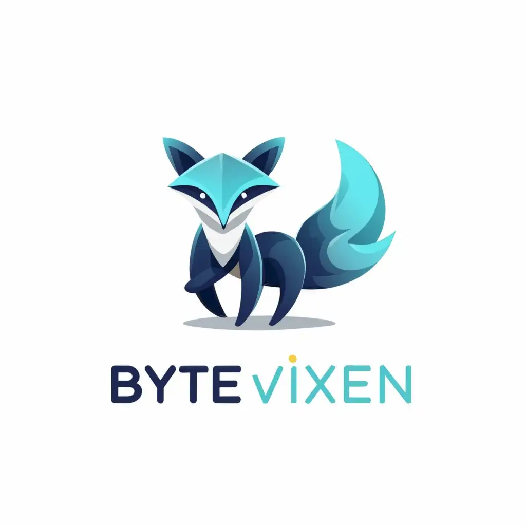 a logo design,with the text "Byte Vixen", main symbol:Fox,Moderate,be used in Technology industry,clear background