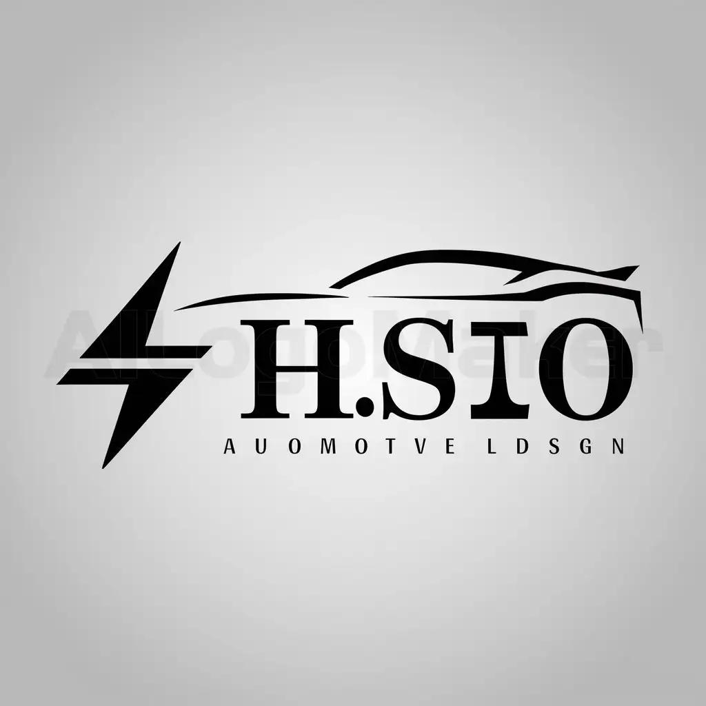 a logo design,with the text "HS闪俱乐部", main symbol:HS闪,Moderate,be used in Automotive industry,clear background