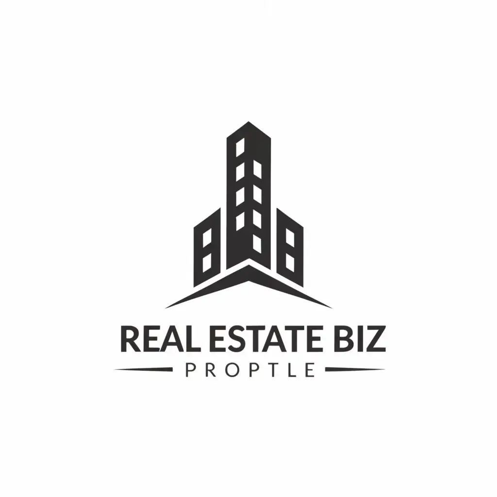 a logo design,with the text "Real Estate Biz", main symbol:Building,Moderate,be used in Real Estate industry,clear background