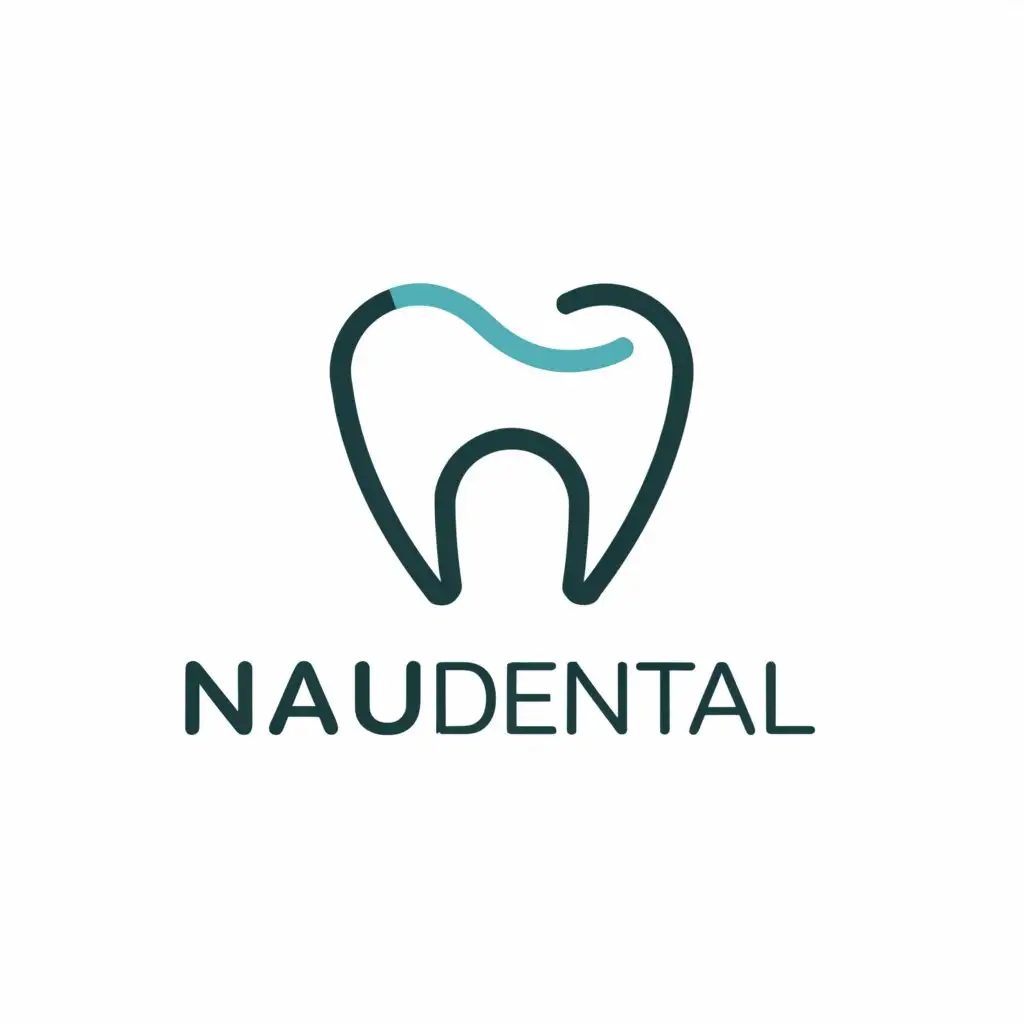 a logo design,with the text "Naudental", main symbol:N and tooth,Moderate,be used in Medical Dental industry,clear background