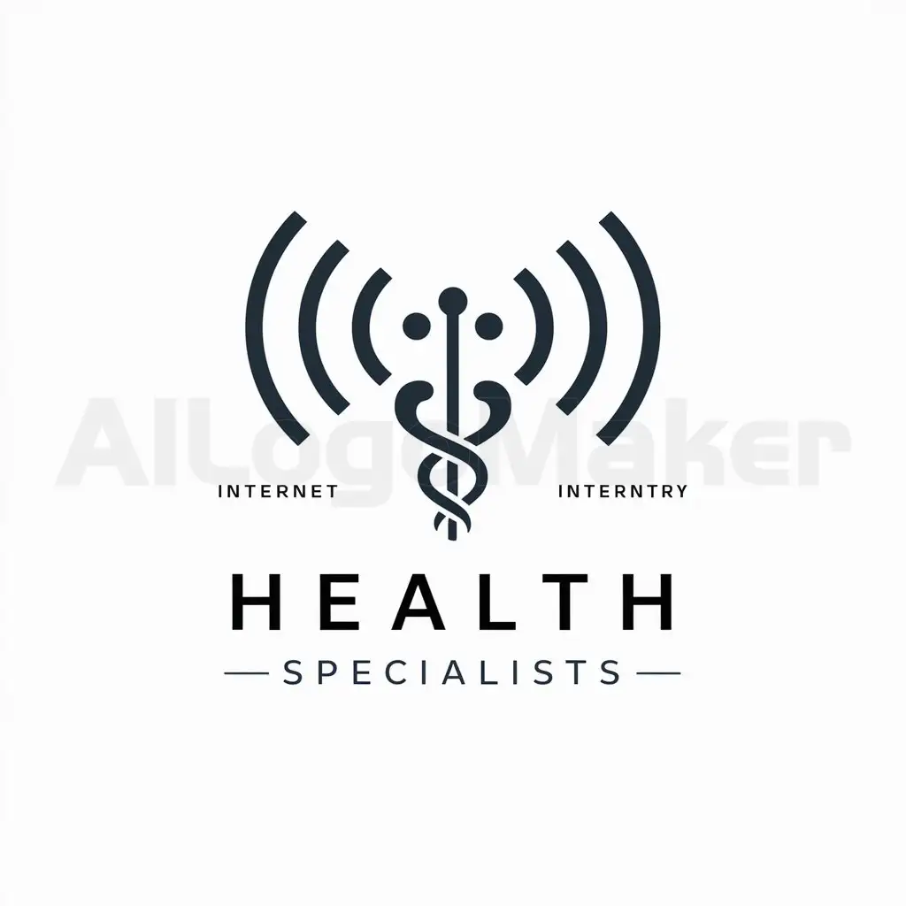 a logo design,with the text "Health specialists", main symbol:Broadcasting, Health,Minimalistic,be used in Internet industry,clear background