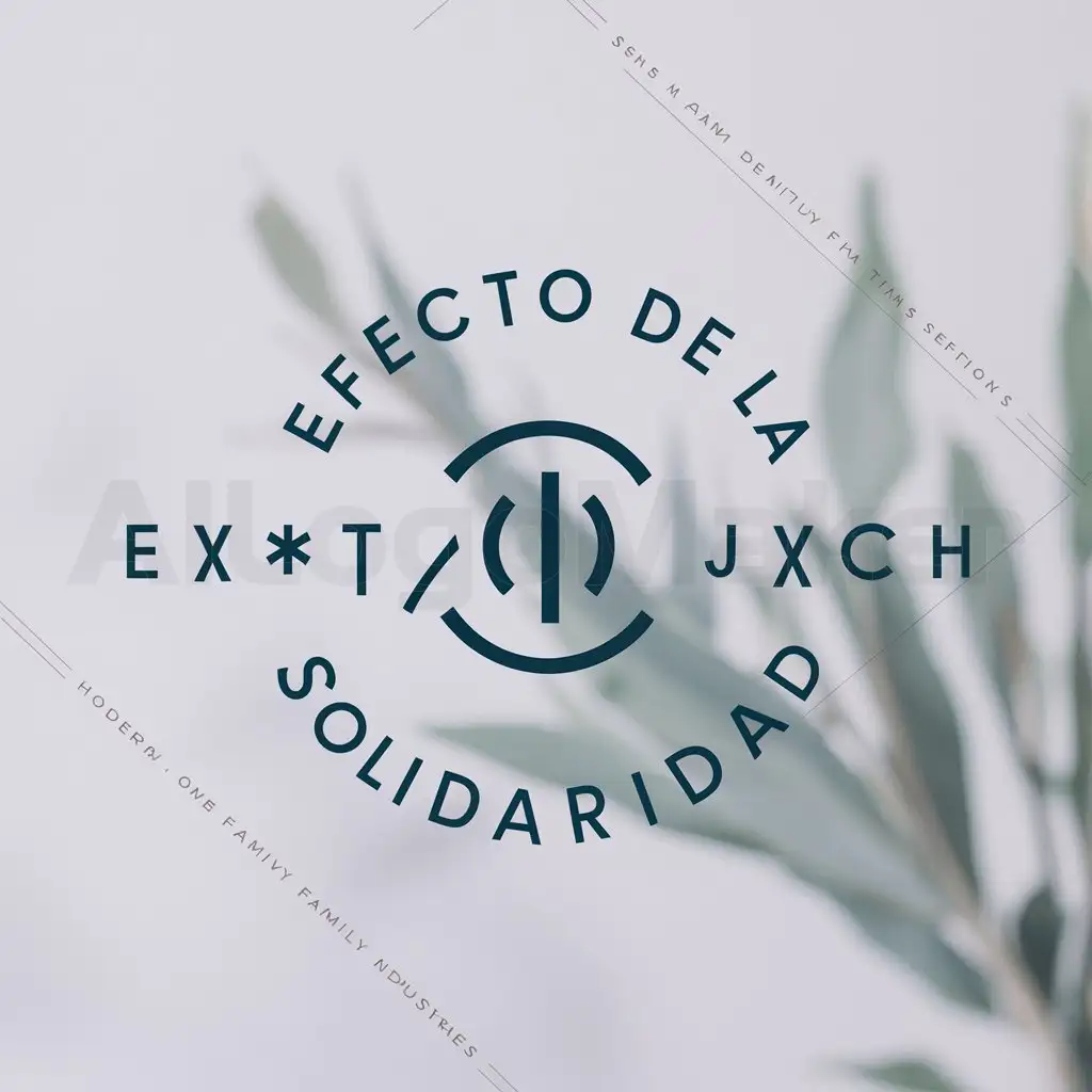 a logo design,with the text "EFECTO DE LA SOLIDARIDAD", main symbol:╰(*°▽°*)╯JCH,Moderate,be used in Home Family industry,clear background