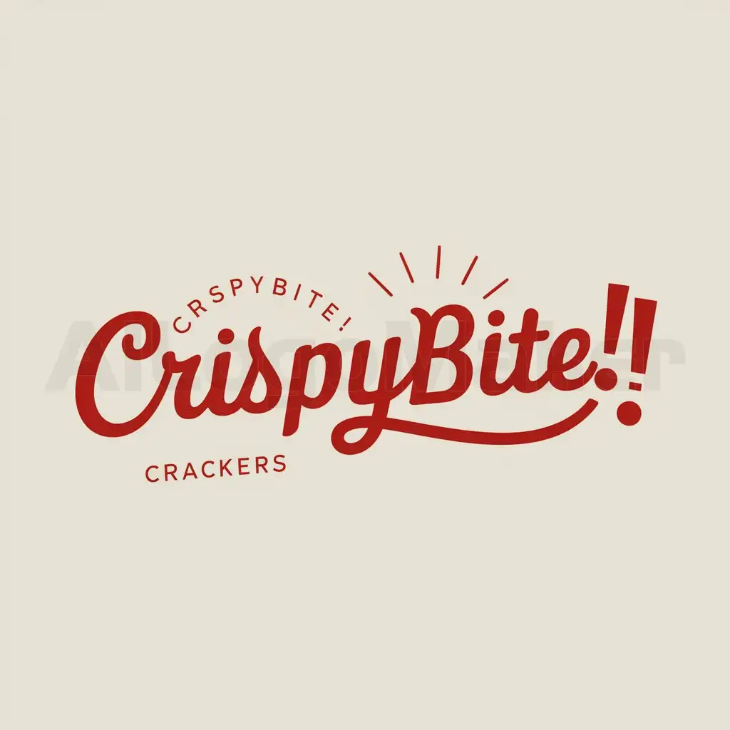 a logo design,with the text "CrispyBite!", main symbol:Galletas your exclamations,Moderate,clear background