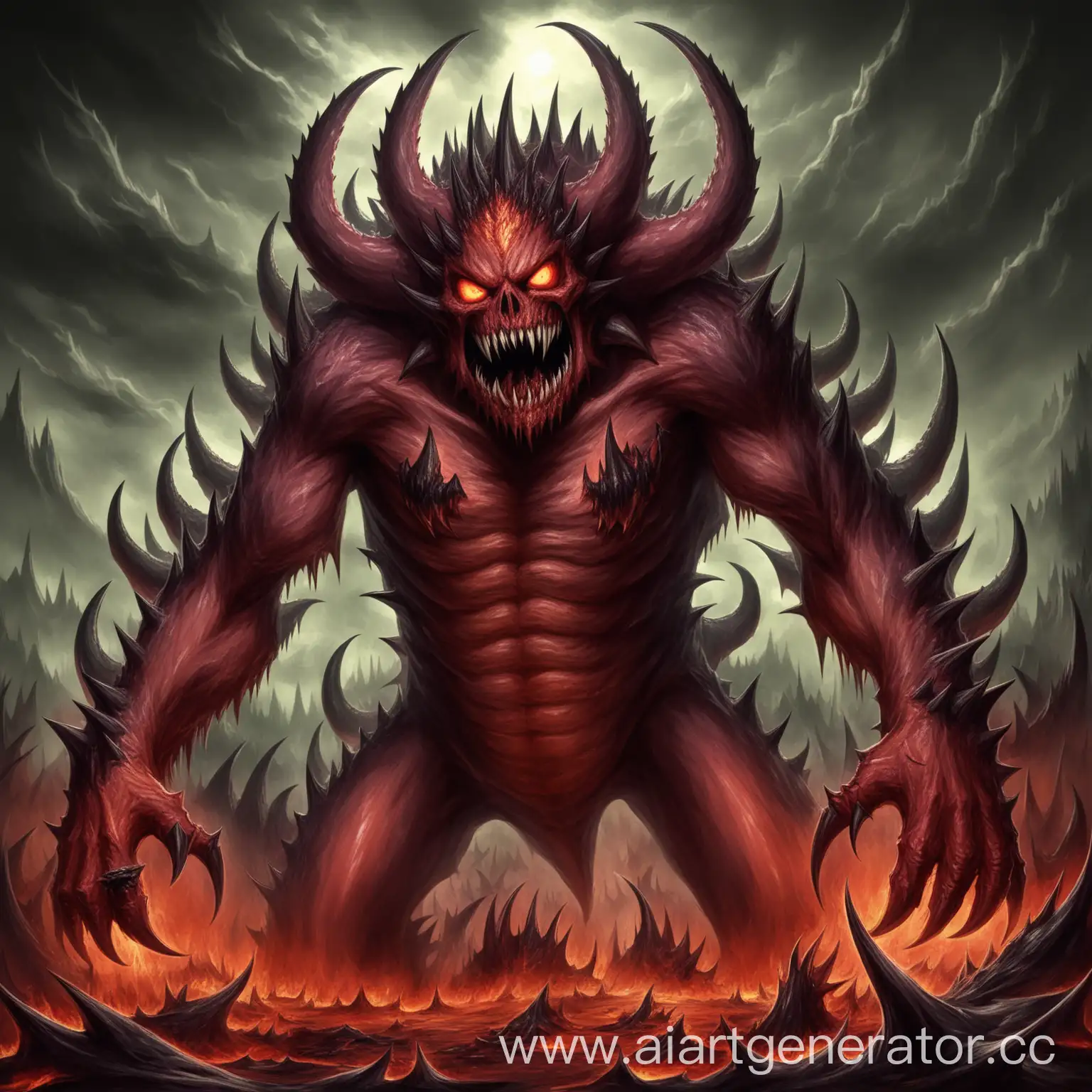 Sinister-Hellish-Monster-Emerging-from-Fiery-Abyss