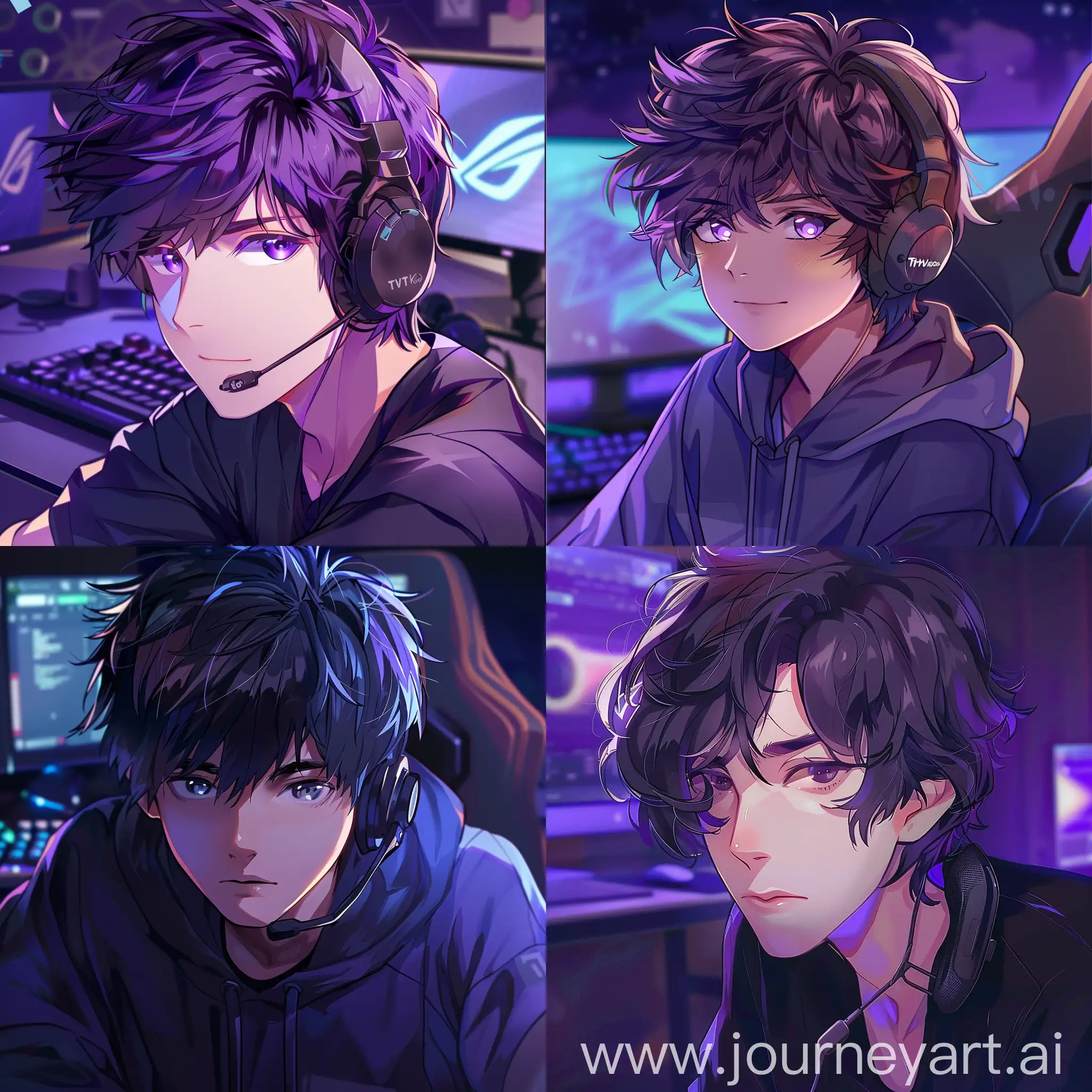 Handsome-Anime-Boy-Streaming-on-Vibrant-Twitch-Background