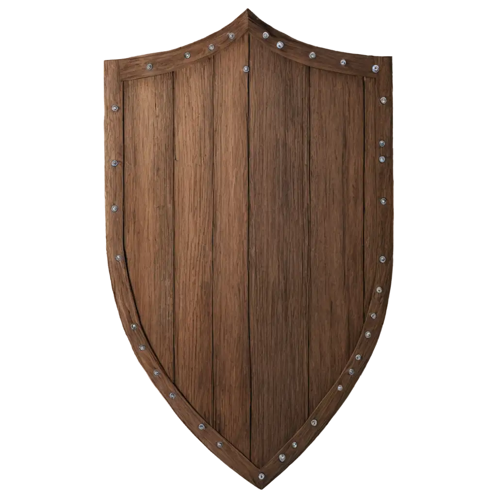Простой деревянный щит вид сбоку