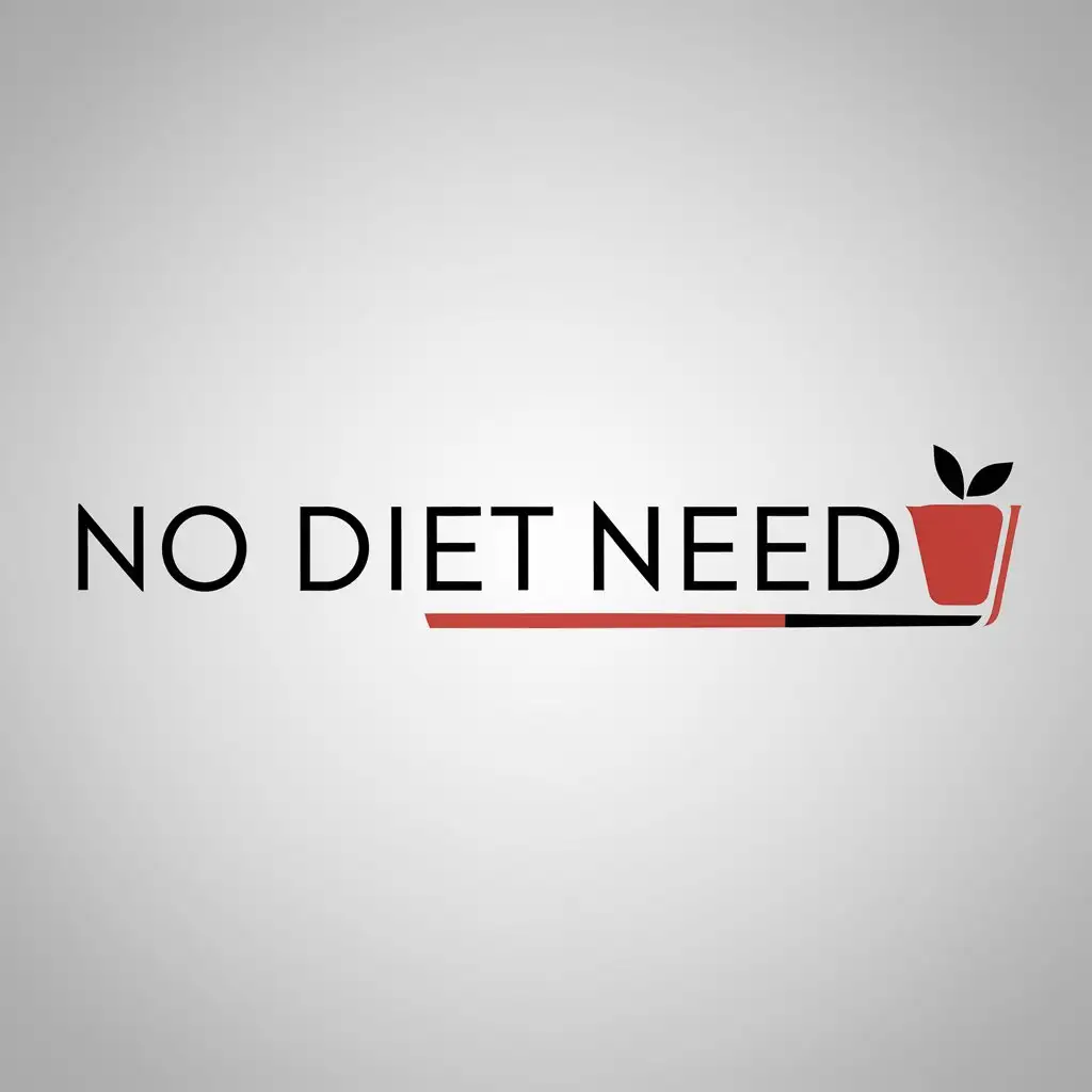 a logo design,with the text "no diet need", main symbol:health,Moderate,clear background