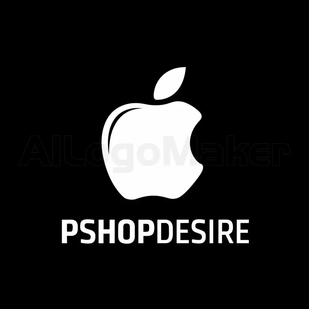 a logo design,with the text "Pshopdesire", main symbol:Apple,Moderate,be used in Others industry,clear background