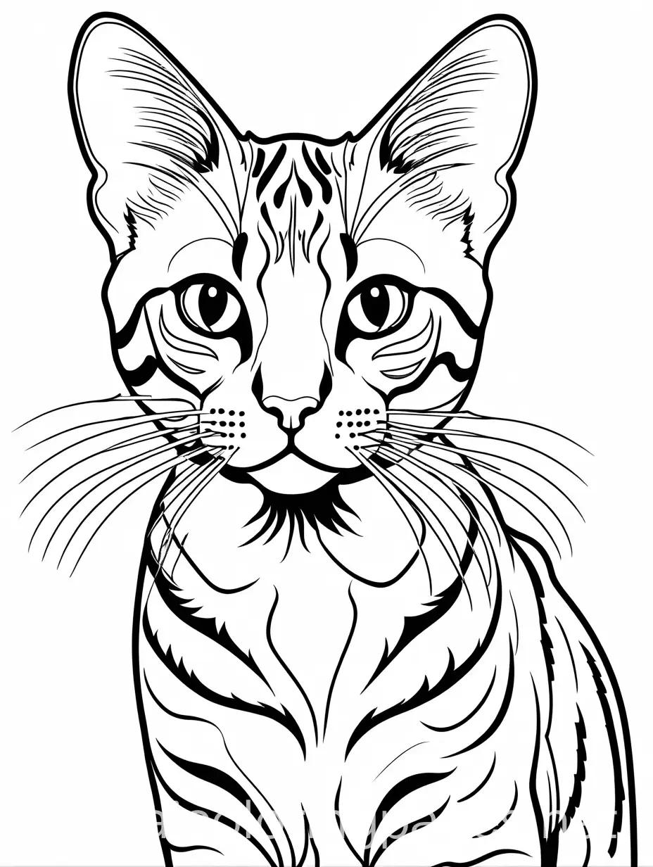 Bengal-Cat-Coloring-Page-in-Black-and-White-for-Kids