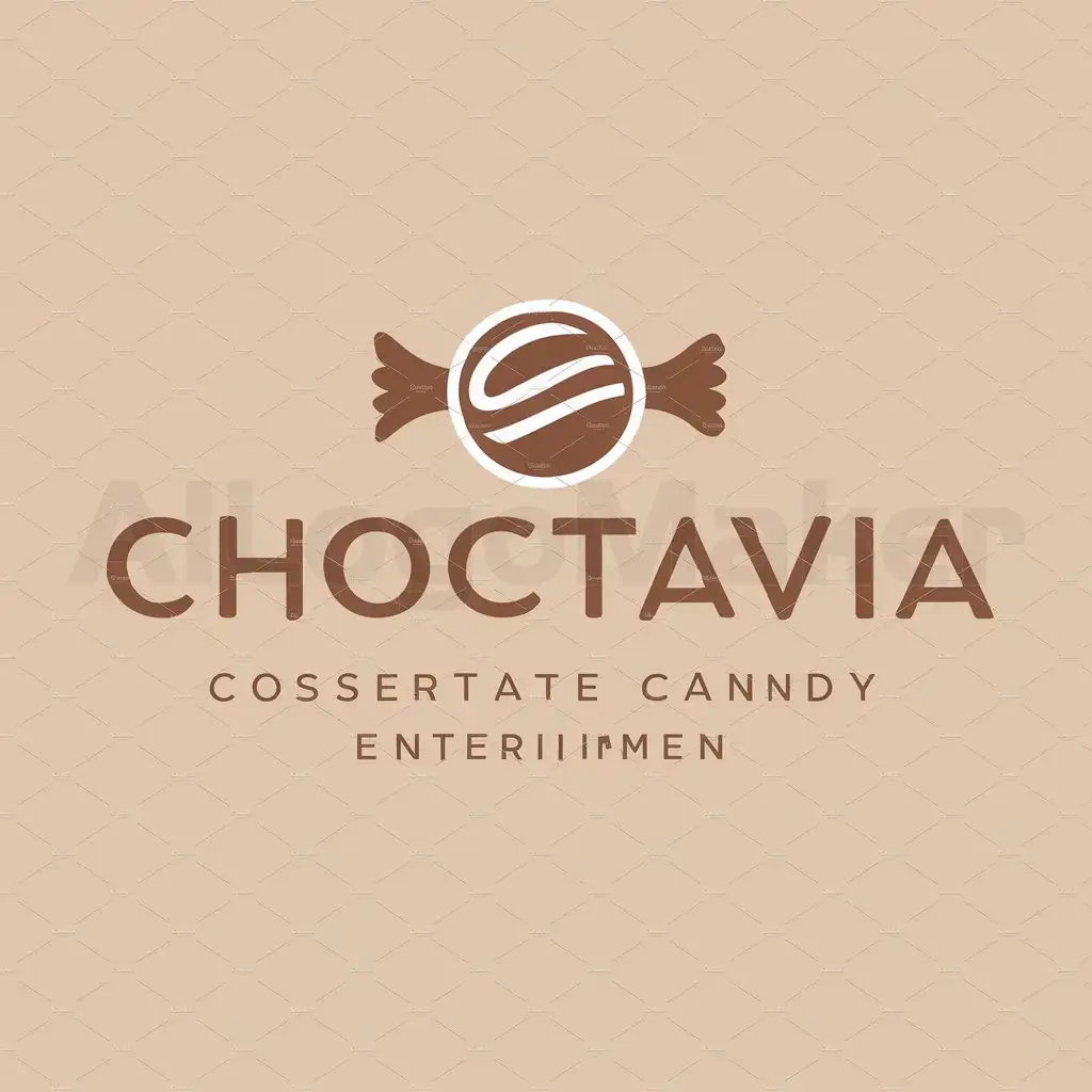 a logo design,with the text "Choctavia", main symbol:chocolate candies,Moderate,be used in Others industry,clear background