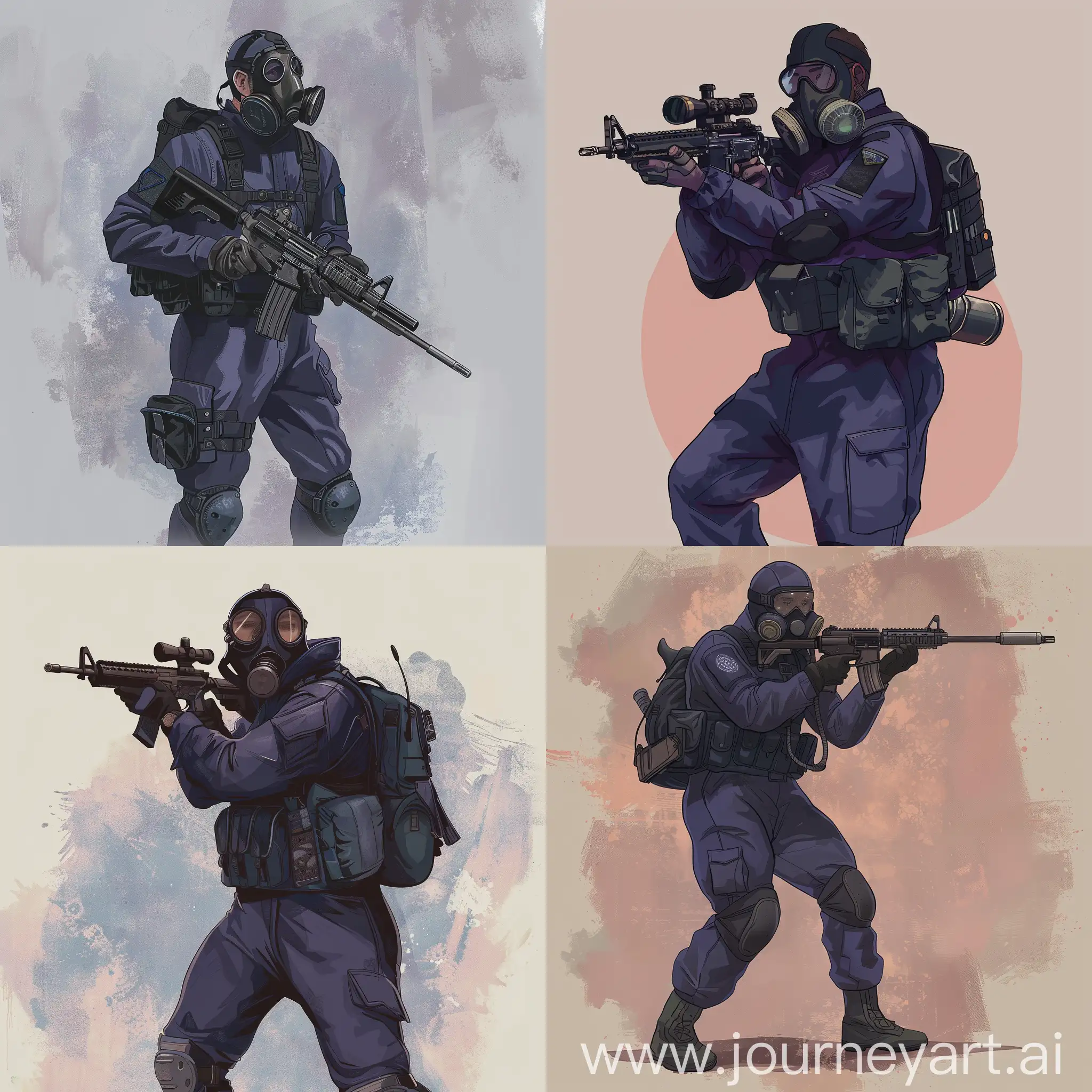 Dark-Purple-Military-SAS-Operator-with-Hazmat-Gas-Mask-and-Sniper-Rifle