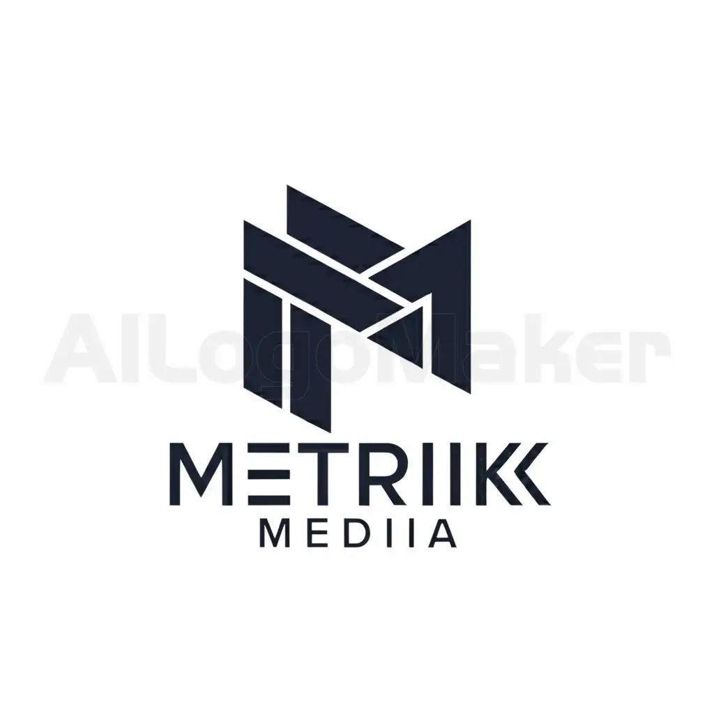a logo design,with the text "Metrik Media", main symbol:M,Minimalistic,be used in Audiovisual production industry,clear background