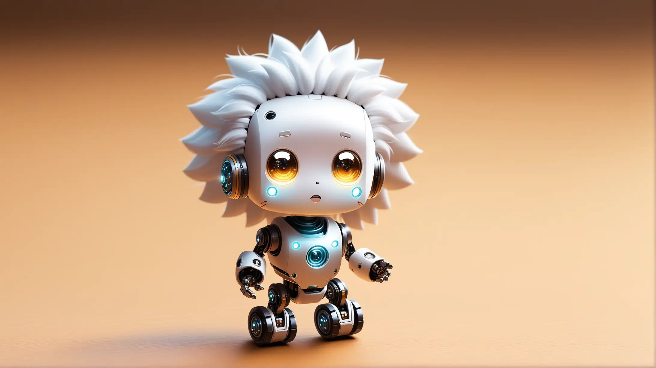 tiny cute Einstein-like robot