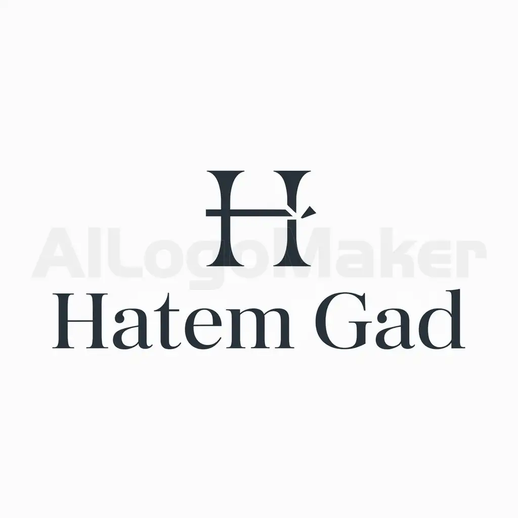 a logo design,with the text "Hatem Gad", main symbol:H G,Moderate,be used in Construction industry,clear background