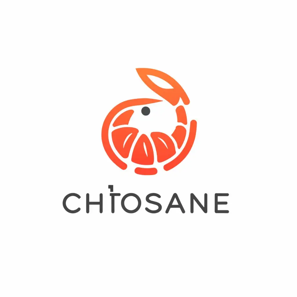 a logo design,with the text "Chitosane", main symbol:Shrimp,Moderate,clear background