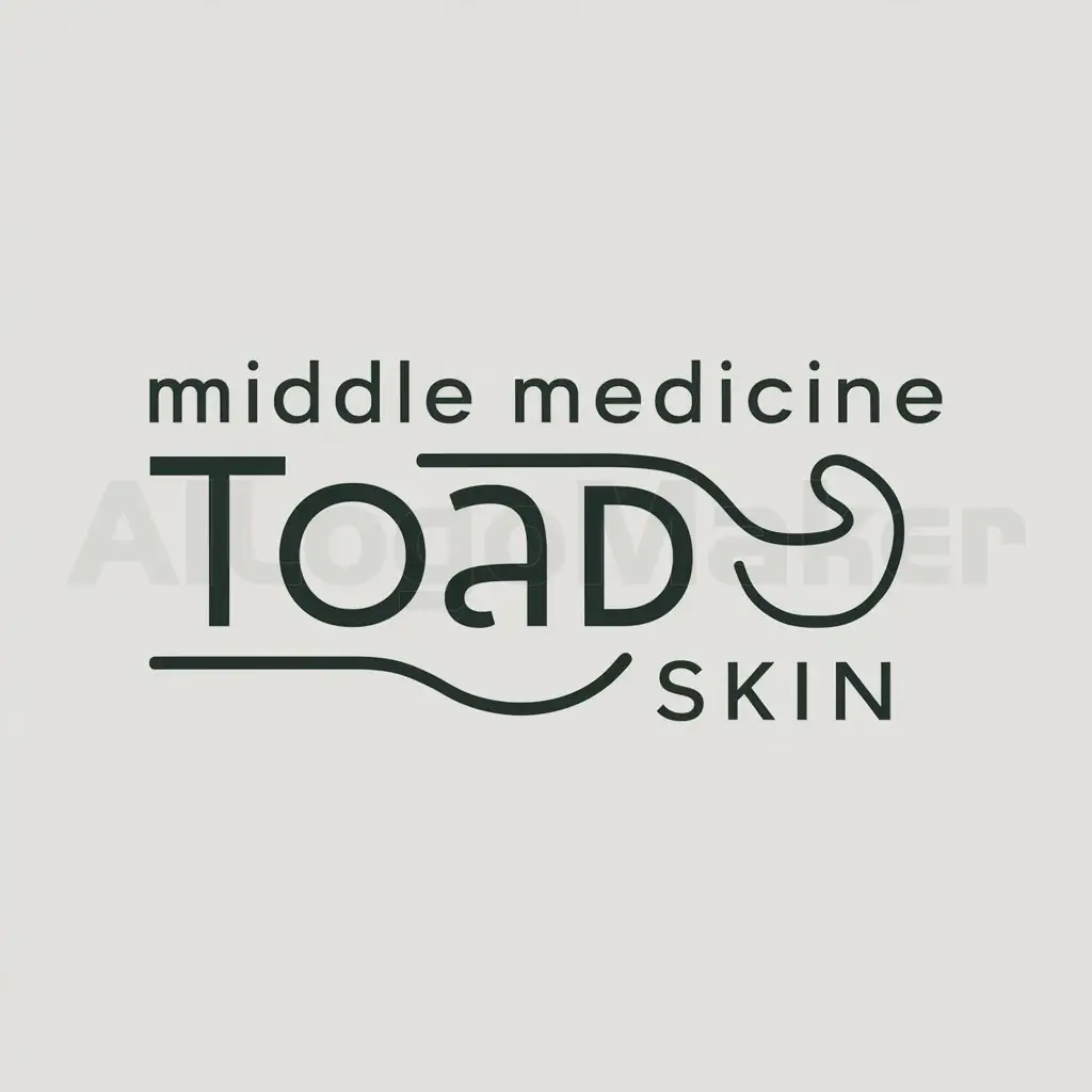 a logo design,with the text "middle medicine toad skin", main symbol:line,Moderate,clear background