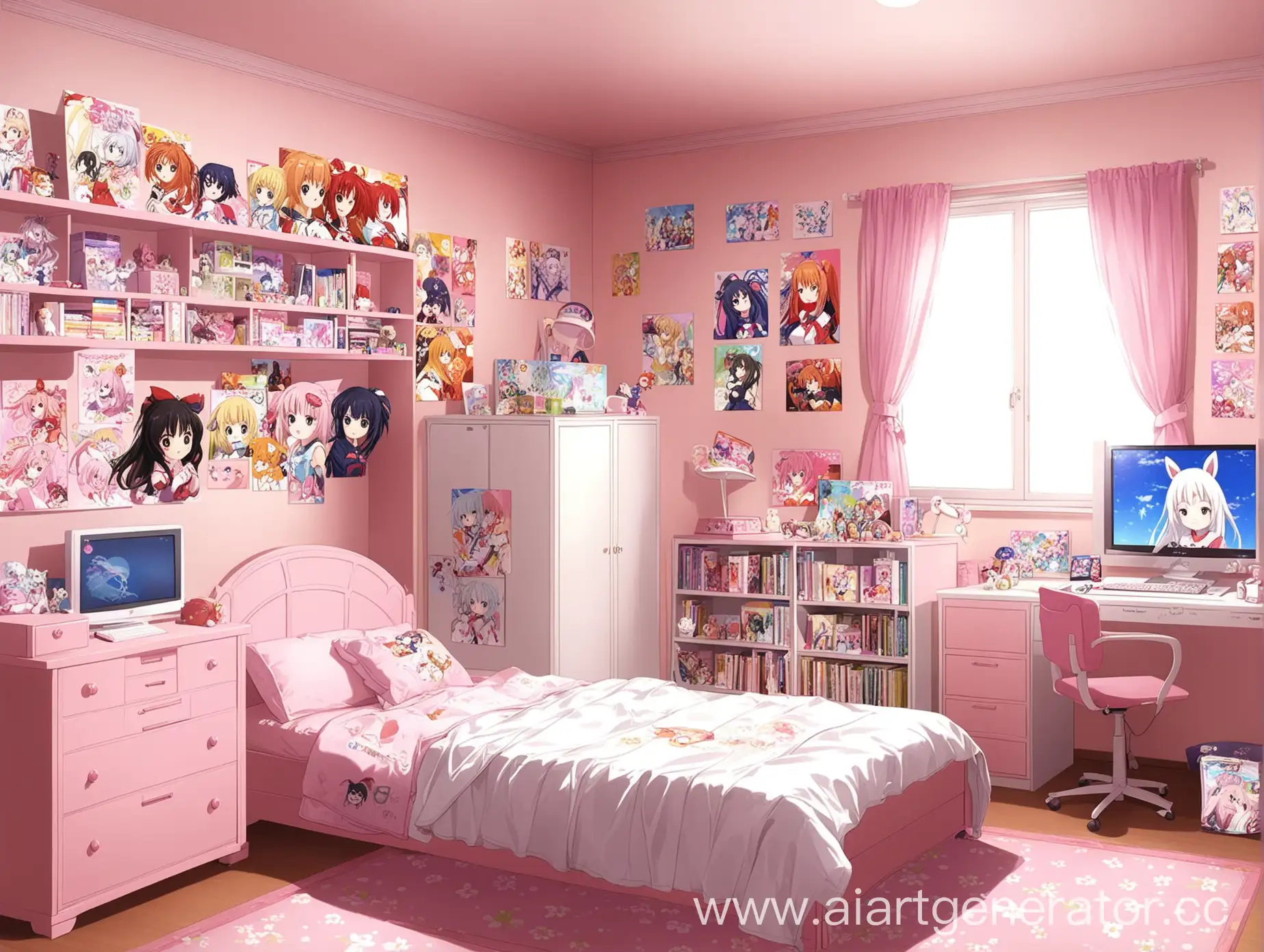 Adorable-Anime-Girls-Room-Decorated-with-Anime-Merchandise