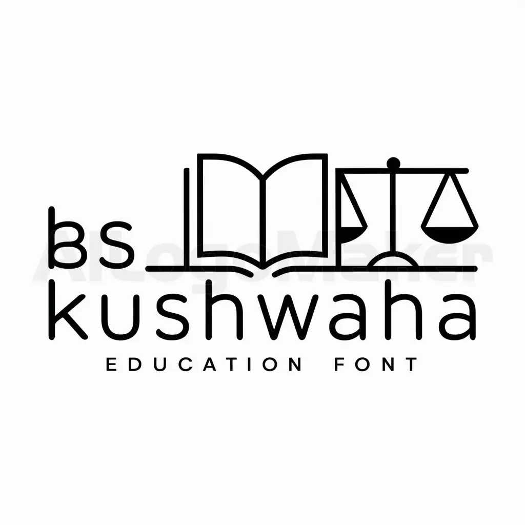 a logo design,with the text "BS kushwaha", main symbol:Education,Moderate,be used in Education industry,clear background