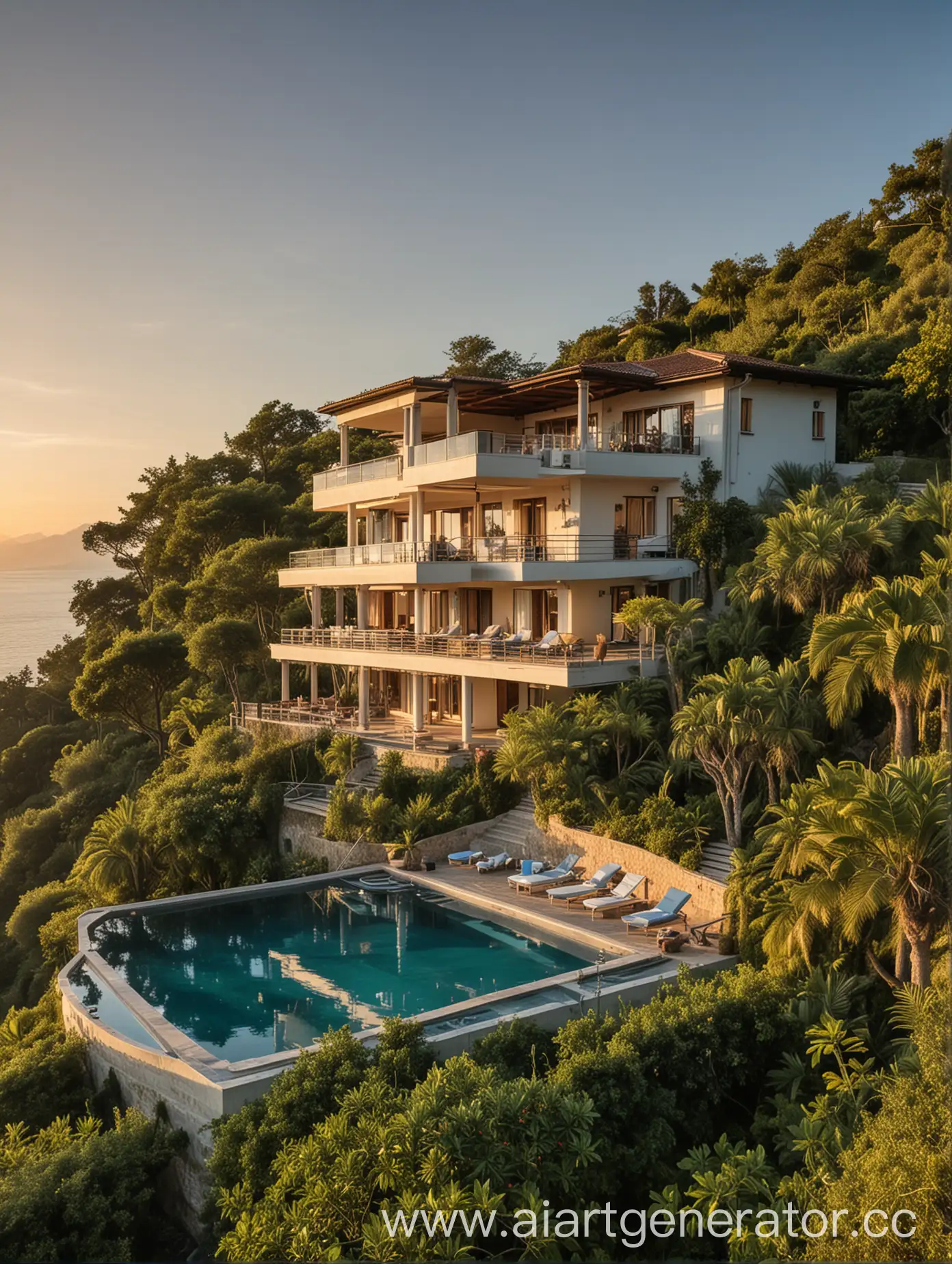 Luxurious-ThreeStory-Villa-with-Hilltop-Pool-and-Sunset-View