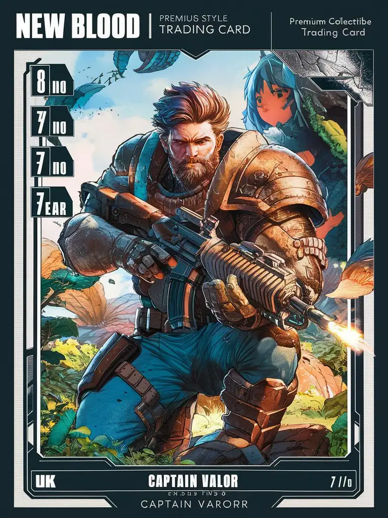 Captain-Valor-Premium-Collectible-Trading-Card-Fearless-Leader-Clad-in-Rugged-Armor