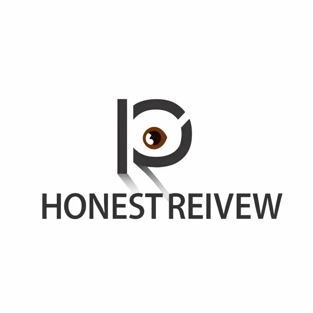 a logo design,with the text "Honest review ", main symbol:Eye,Moderate,clear background