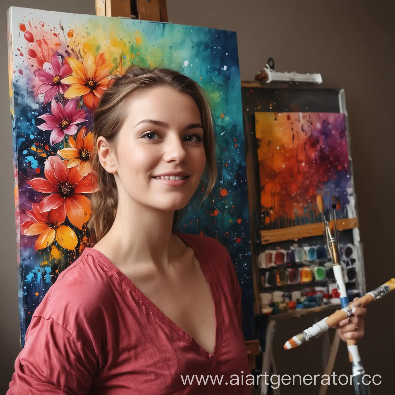 Colorful-Expression-of-Courage-and-Passion-Vibrant-Abstract-Painting