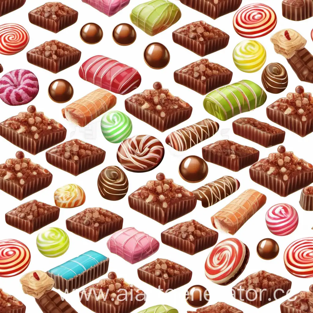 Assorted-Sweets-on-Clean-White-Background
