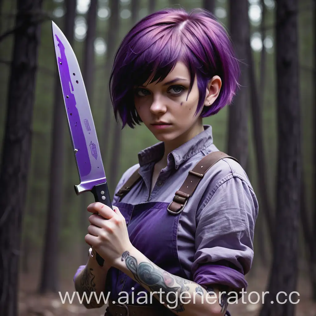 Girl-with-Short-Purple-Hair-Holding-a-Knife-in-Pioneer-Attire