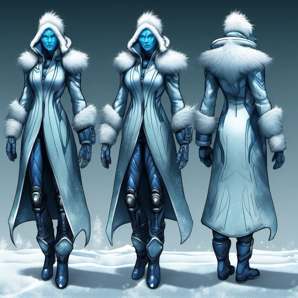 Character Sheet, Frostbite is a chilling presence on the track, exuding an aura of cold determination. Their appearance reflects their icy nature, with pale skin tinged blue from exposure to frosty winds. Sharp, ice-blue eyes pierce through the frosty mist, calculating every move with precision.

Wrapped in a heavy, insulated suit adorned with frost patterns, Frostbite appears both imposing and mysterious. The suit is equipped with high-tech gadgets and thermal layers to withstand the freezing temperatures they command. Frostbite's expression is often obscured by a frosted helmet, concealing their features beneath a veil of frosty breath.