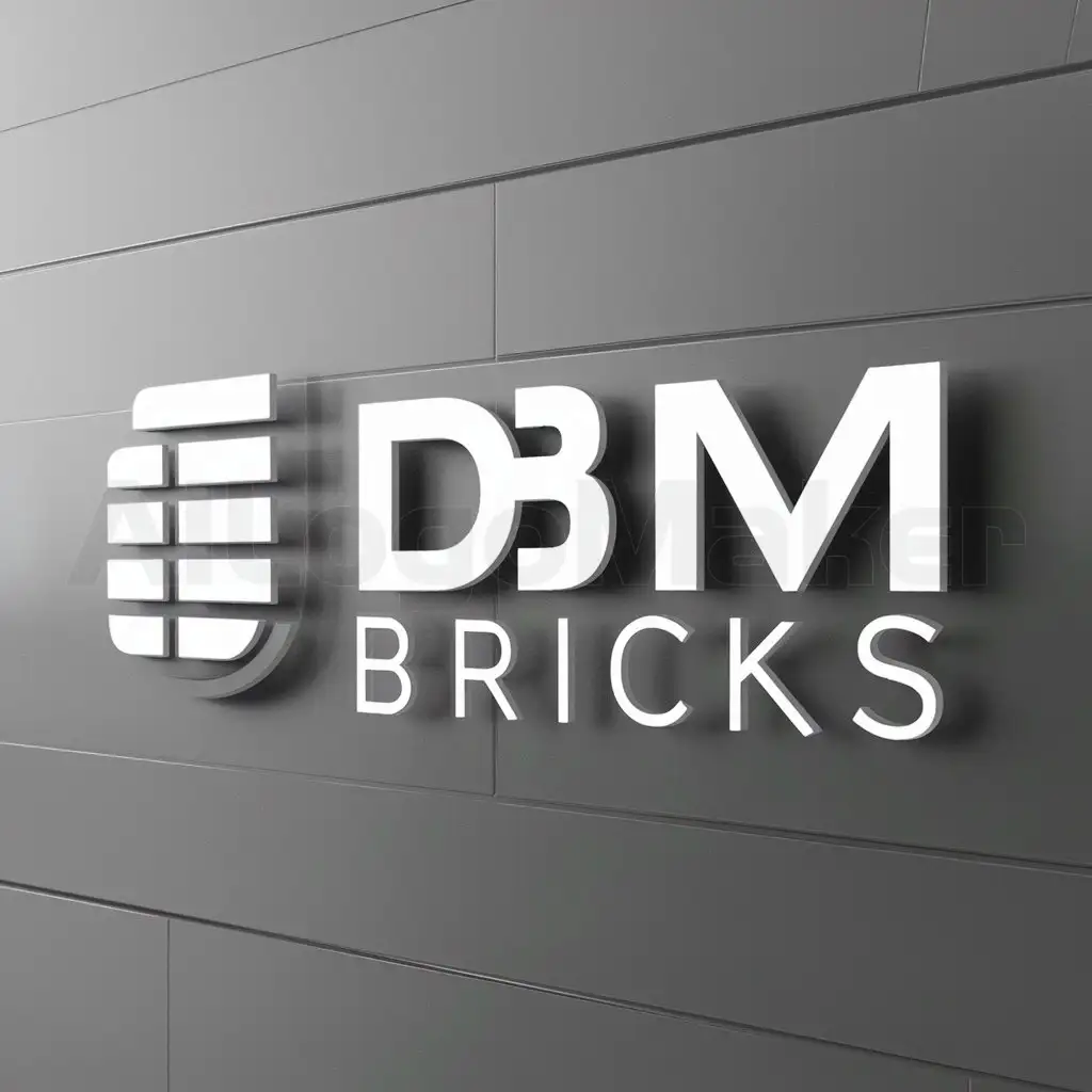 a logo design,with the text "DBM Bricks", main symbol:brick manufacturer,Moderate,clear background