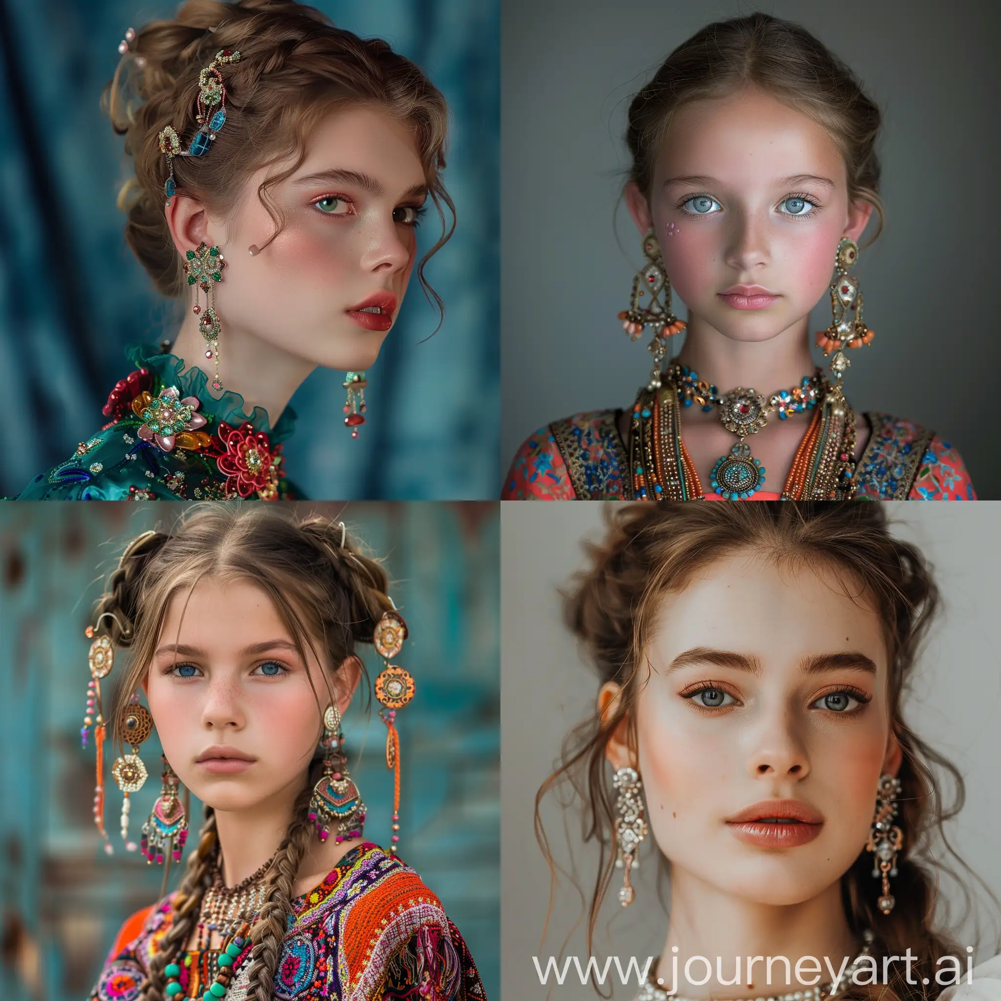 Caucasian-Girl-Adorned-with-Earrings-and-Jewelry