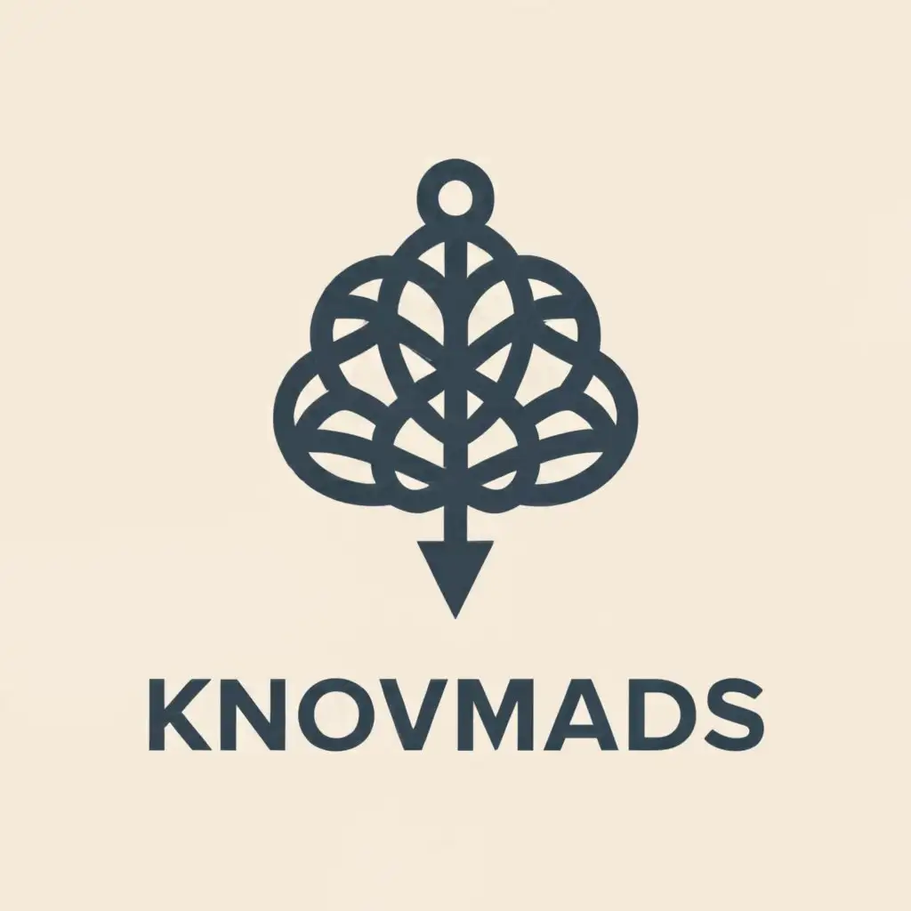 LOGO-Design-For-Knowmads-Minimalistic-Brain-and-Compass-Symbol-for-Internet-Industry