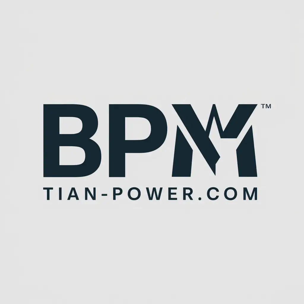 a logo design,with the text "BPM", main symbol:BPM,tian-power.com,Moderate,be used in Technology industry,clear background