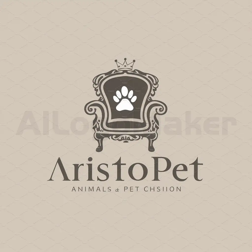 a logo design,with the text "Aristopet", main symbol:Luxury Furniture for pet,complex,be used in Animals Pets industry,clear background