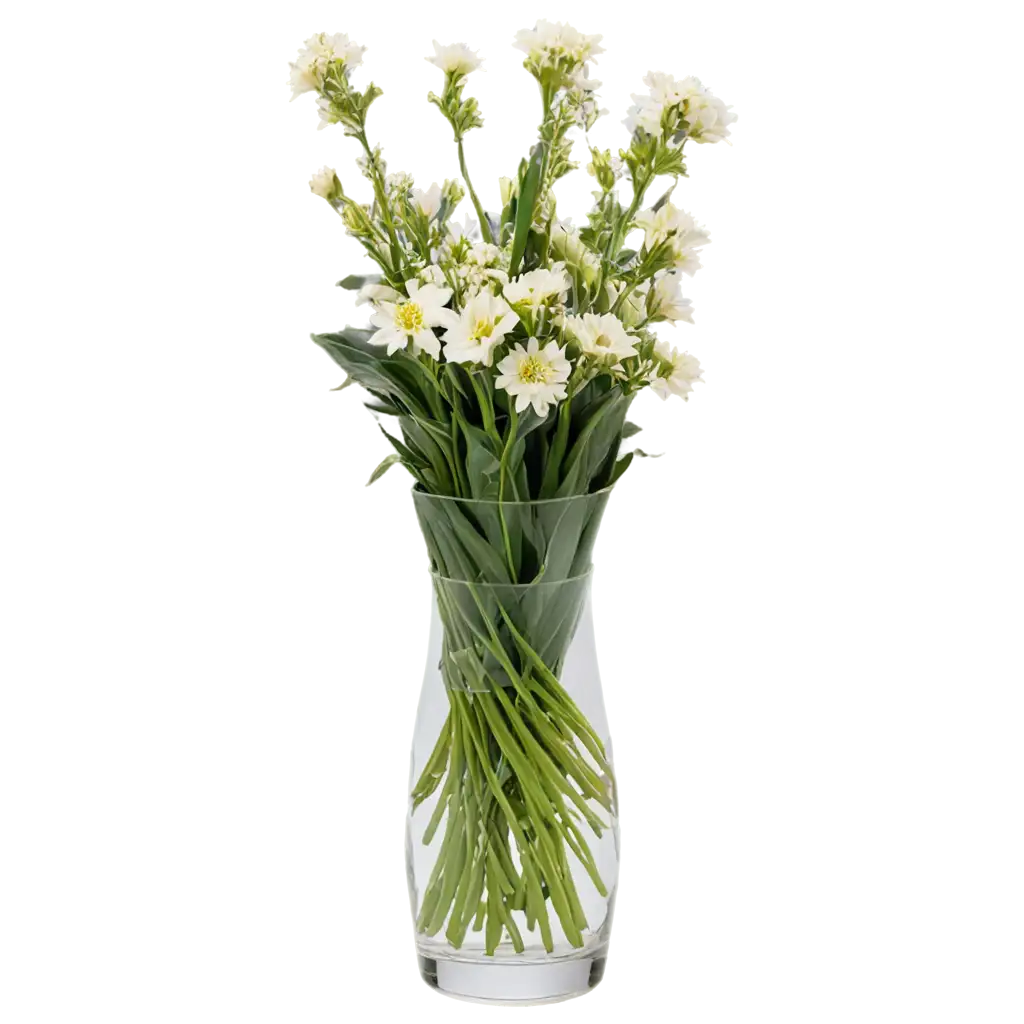 bouquet of random flower in a clear glass vase