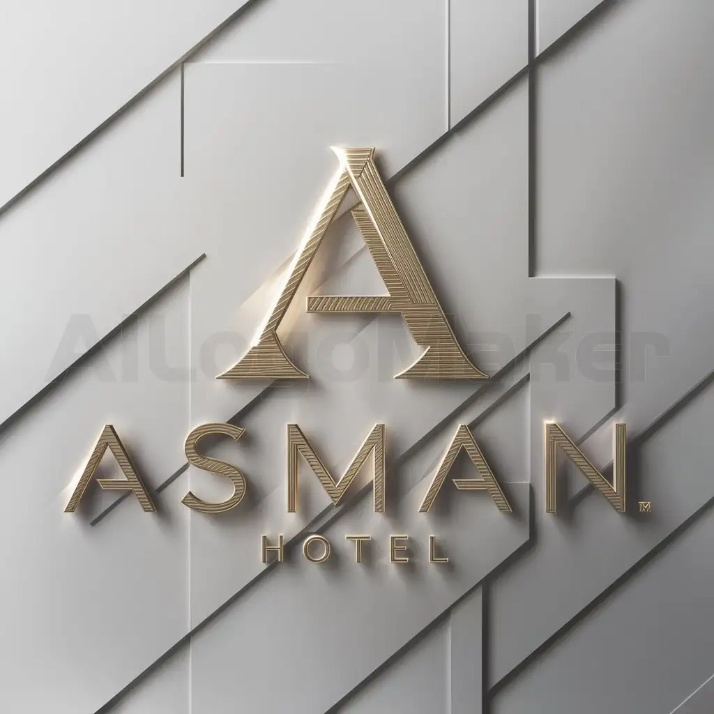 a logo design,with the text "asman.hotel", main symbol:A,complex,clear background