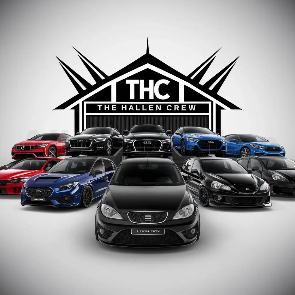 Logo-Design-For-THC-The-Hallen-Crew-Dynamic-Tuning-Garage-Emblem-Featuring-A45-AMG-Audi-A4-Ford-Focus-RS-and-More