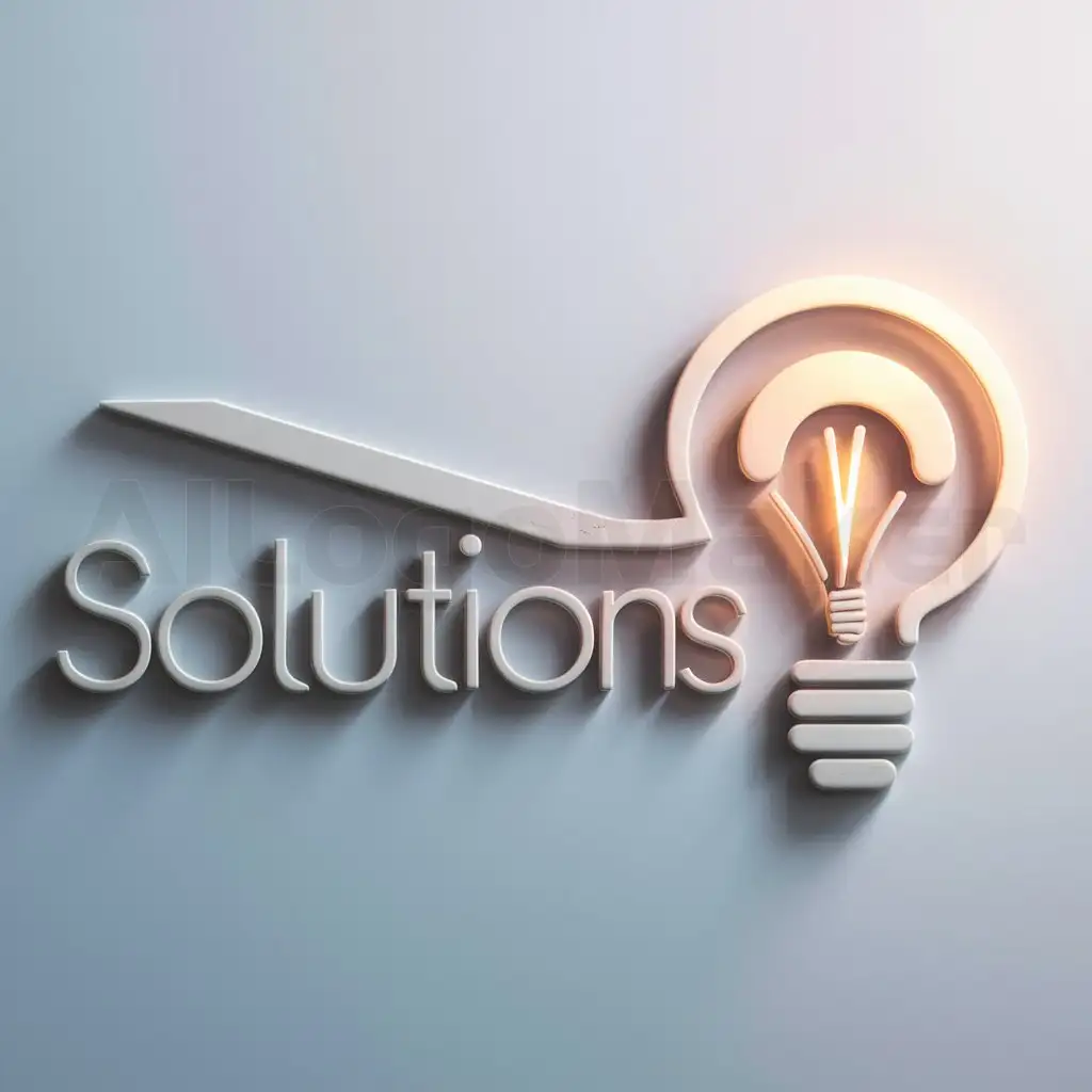 a logo design,with the text "solutions", main symbol:LOGO for market online and his Expresses finding solutions,Moderate,clear background