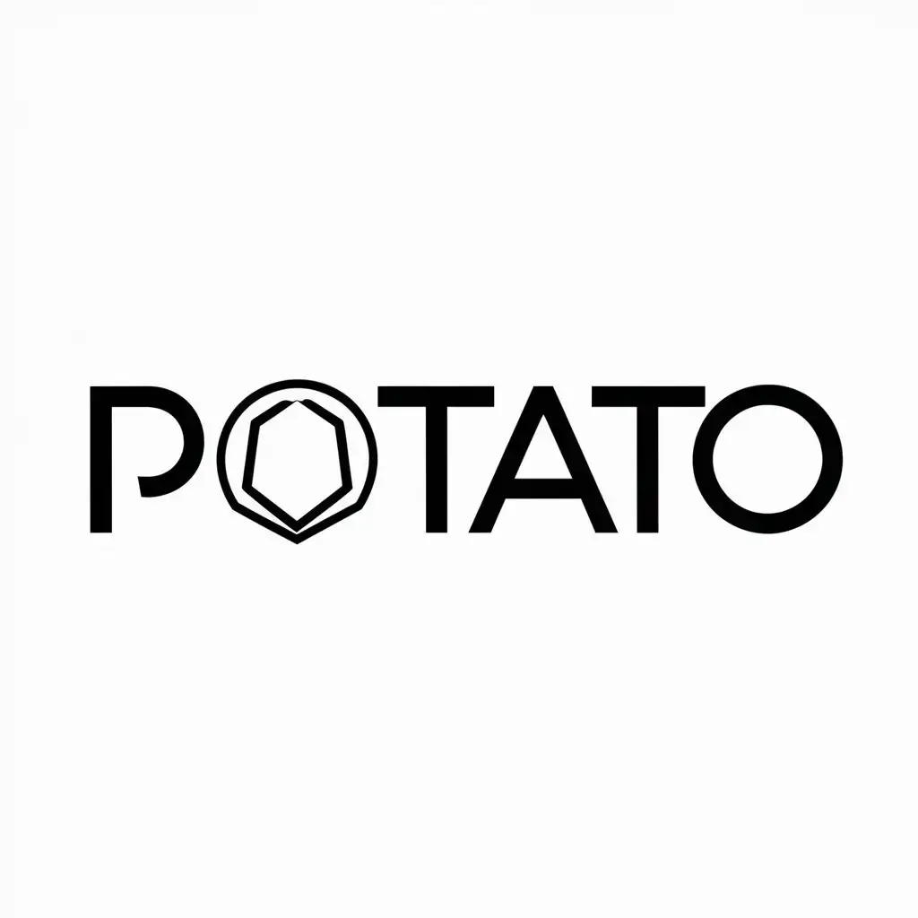 a logo design,with the text "potato", main symbol:book,Minimalistic,be used in Education industry,clear background