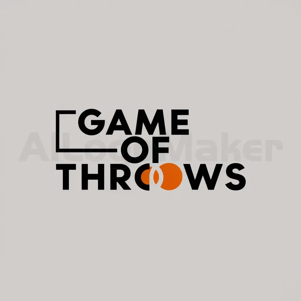 a logo design,with the text "Game of Throws", main symbol:Pingpong Ball,Minimalistic,clear background
