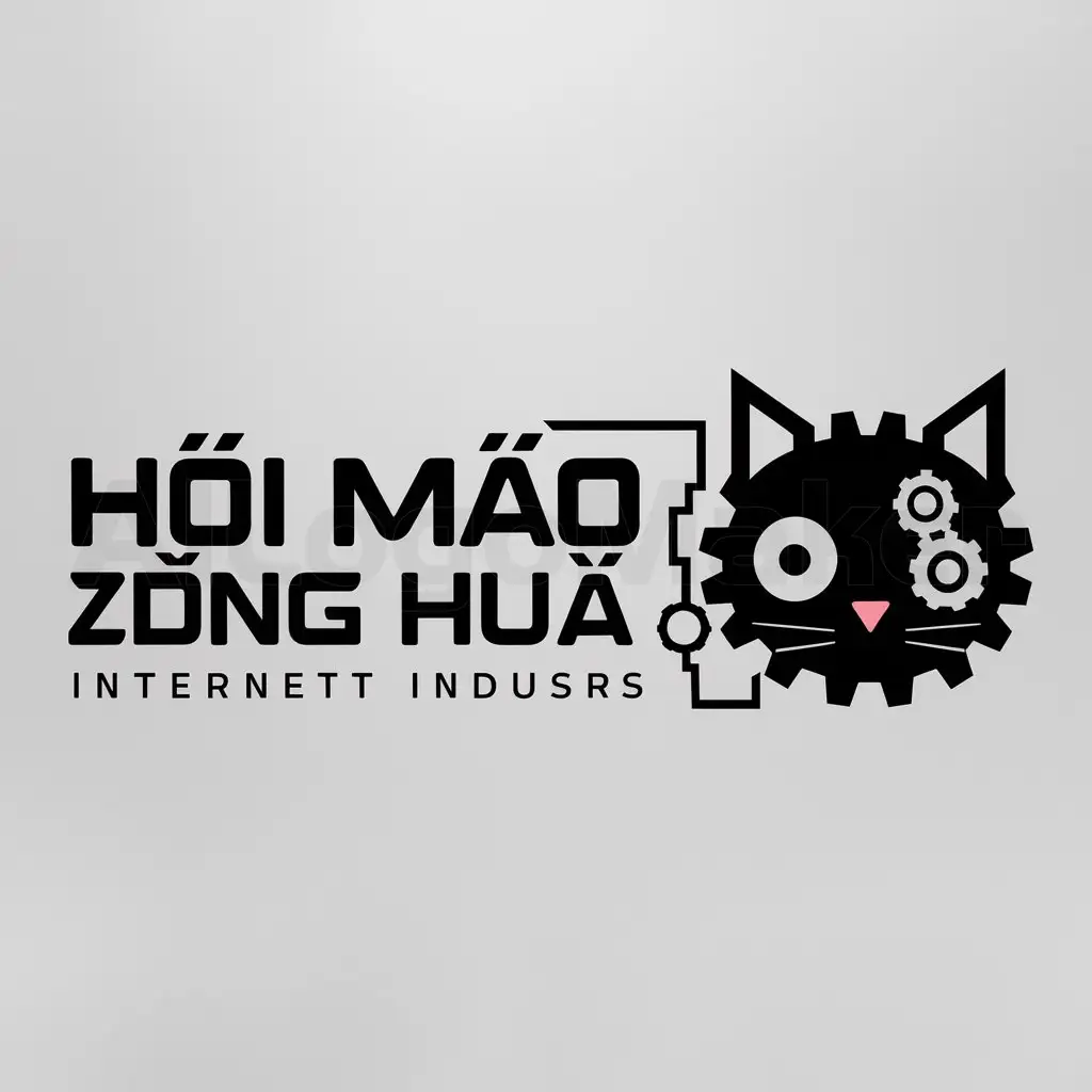 a logo design,with the text "Hēi māo zì dòng huà", main symbol:blackcat automation,Moderate,be used in Internet industry,clear background