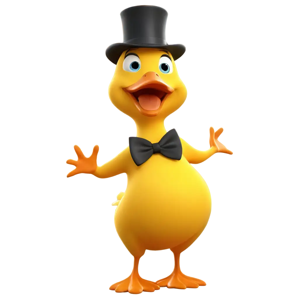 Vibrant-3D-Cartoon-Yellow-Duck-PNG-Dance-into-Digital-Delight