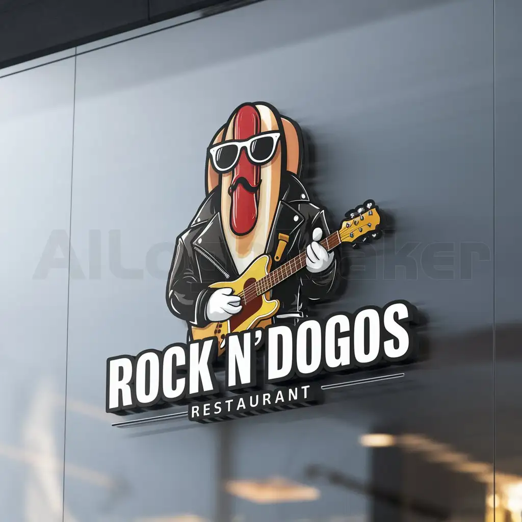LOGO-Design-For-Rock-N-Dogos-Vibrant-and-Musical-Hot-Dog-Theme