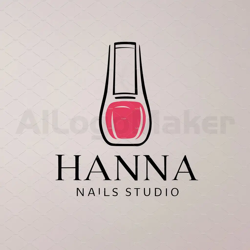 a logo design,with the text "Hanna Nails Studio", main symbol:Nail polish,Moderate,be used in Beauty Spa industry,clear background