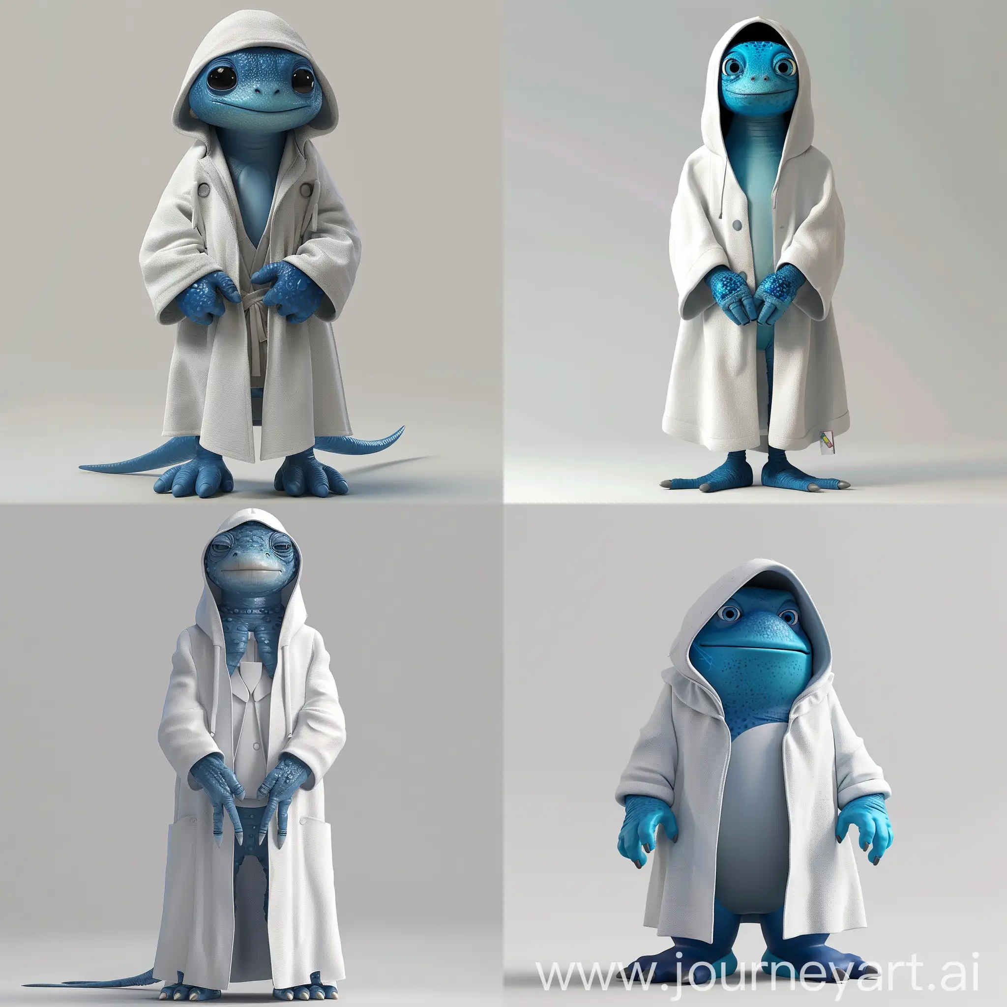 Blue-Extraterrestrial-3D-Pixar-Character-in-Hooded-Coat