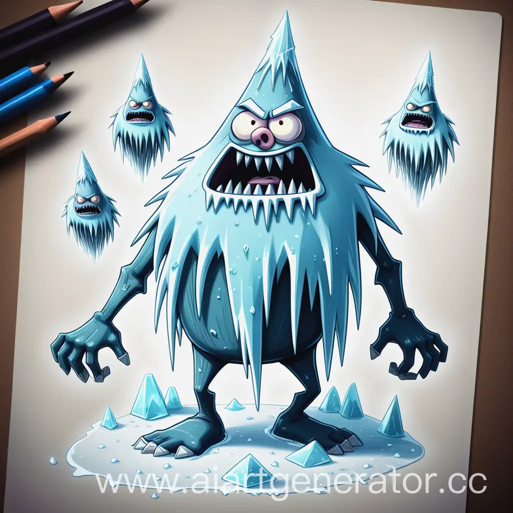 Icy-NeedleCovered-Ledun-Creature-Inspired-by-Gravity-Falls-Art-Style