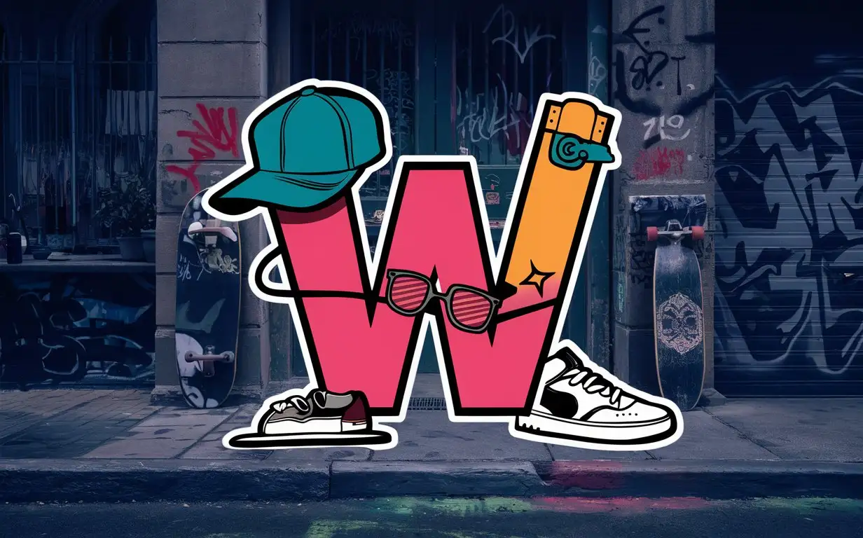 La lettre W en streetwear